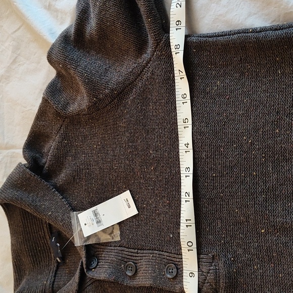 Gap Sweater Size S Shawl Collar 3 Button Long Sleeve Wool Blend Brown Knit NWT - Picture 12 of 13